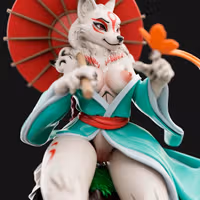Amaterasu Wolf Girl Statue | Okami Fan Art by Anyonensfw SFW,NSFW,Futa 3d printed statue,3d printed,furry statue,Amaterasu Wolf,nsfw statue,futa statue,futa figurines,futanari figurines,futanari statue,3d printed figure