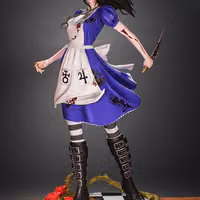 Alice Statue | Alice: Madness Returns Fan Art by PEACHFIGURE SFW,NSFW 3d printed,3d printed statue,Alice Madness Returns statue,Alice Statue,nsfw statue