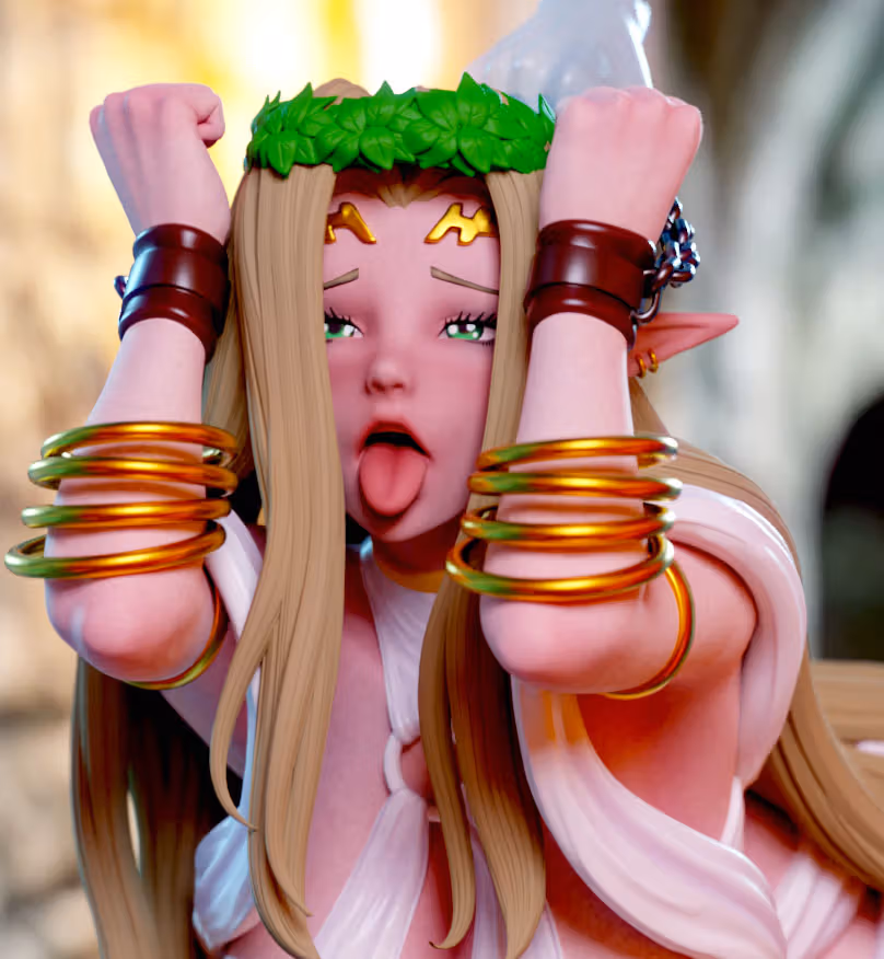 Estatua Celestine Lucross Chained | Mahou Kaiju Fan art por Momoji3d SFW,NSFW 3d printed,3d printed statue,nsfw statue,Celestine Lucross statue,Mahou Kaiju statue