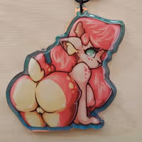 Portachiavi Faun Furry Girl | Original Portachiavi acrilico NSFW Faun keychain,furry keychain,Original keychain,nsfw keychain