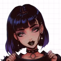 Goth Girl With Big Breasts Sticker | Original Vinyl-Sticker NSFW nsfw sticker,stickers,Goth Girl sticker,original sticker