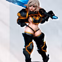 Elf in High Level Gear Miniature | DnD Fan Art by Gaz Minis SFW,NSFW 3d printed,miniature,dnd miniature,Elf in High Level Gear,3d printed miniature,nsfw miniature