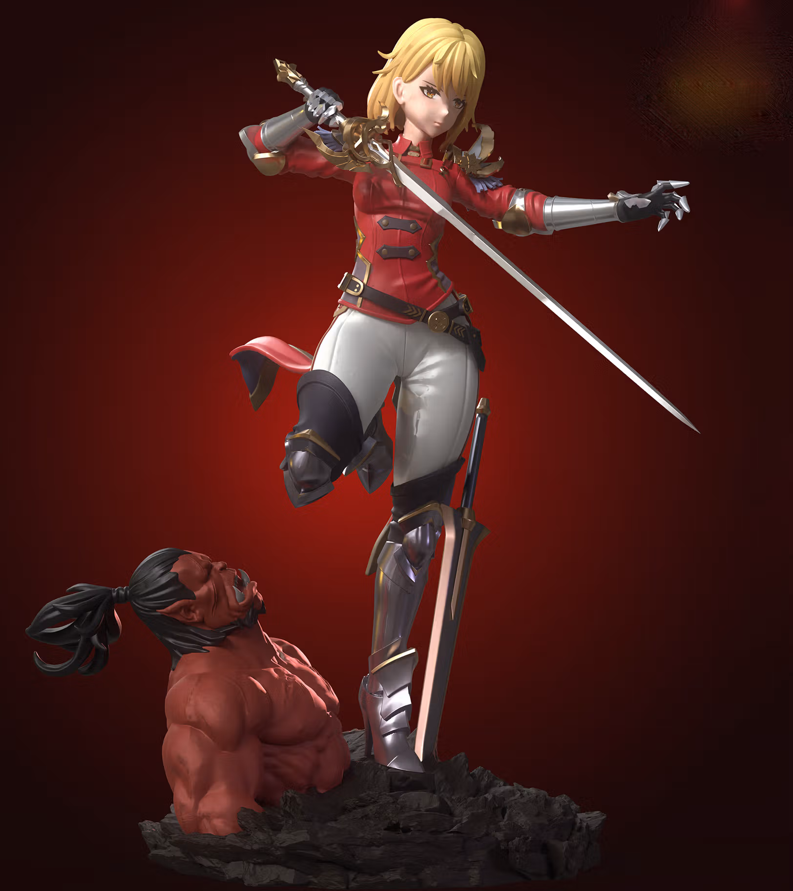 Cha Hae-In Statue | Solo Leveling Fanart von CW Studios SFW,NSFW 3d printed statue,Cha Hae-In statue,3d printed,Solo Leveling Statue,3d printed figure,nsfw statue
