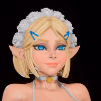 Bride Girls Statue | Zelda, Nier Fan Art by Digital Dark SFW,NSFW,Futa 3d printed statue,3d printed,nsfw statue,futa statue,Bride Girls Statue,futa figurines,futanari figurines,futanari statue