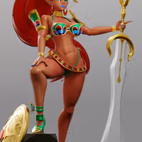 Statue Urbosa | The Legend of Zelda Fan art par Tarsis SFW,NSFW 3d printed,3d printed statue,The Legend of Zelda Statue,Urbosa statue,3d printed figure,sfw statue,nsfw statue
