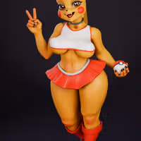 Pikachu Statue | Pokemon Fan Art by mowmaw NSFW,Futa 3d printed,Pikachu Statue,futa statue,pokemon statue,furry statue,nsfw statue,futa figurines,futanari figurines,futanari statue