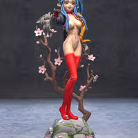 Ryoko Hakubi Statue | Tenchi Muyo Fan Art by Azerama SFW,NSFW 3d printed,3d printed statue,nsfw statue,Ryoko Hakubi statue,Tenchi Muyo statue