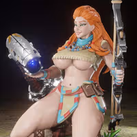 Aloy Statue | Horizon Zero Dawn Fan Art by Digital Dark SFW,NSFW,Futa 3d printed statue,3d printed,nsfw statue,3d printed figure,futa statue,Aloy Statue,Horizon Zero Dawn statue,futa figurines,futanari figurines,futanari statue