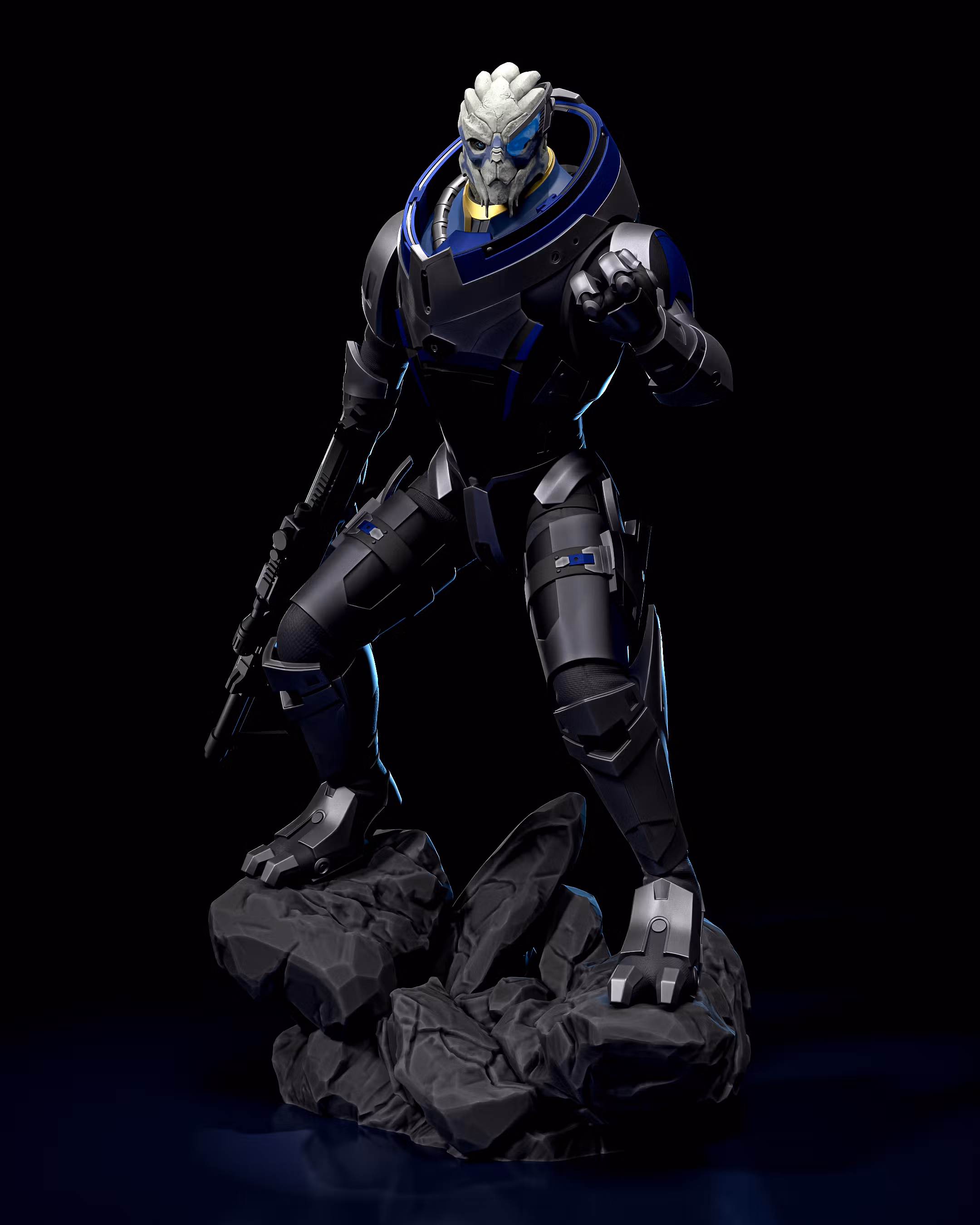 Garrus Vakarian Statue | Mass Effect Fanart von H3LLCREATOR SFW 3d printed statue,Mass Effect,3d printed,Garrus Vakarian Statue,3d printed figure