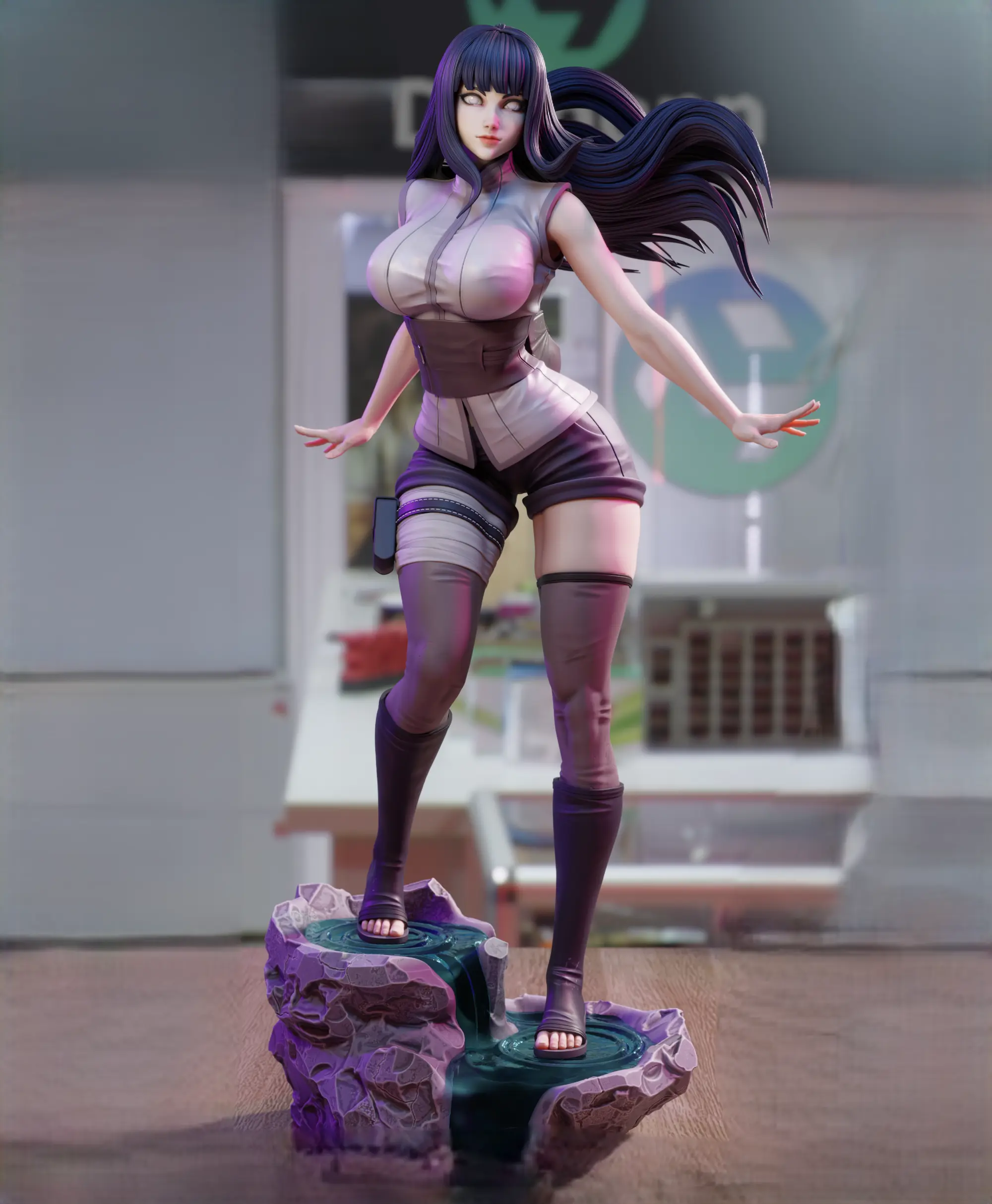 Hinata Statue | Naruto Fan Art by 3Dmoonn SFW,NSFW 3d printed,3d printed statue,Hinata Statue,Naruto statue,nsfw statue