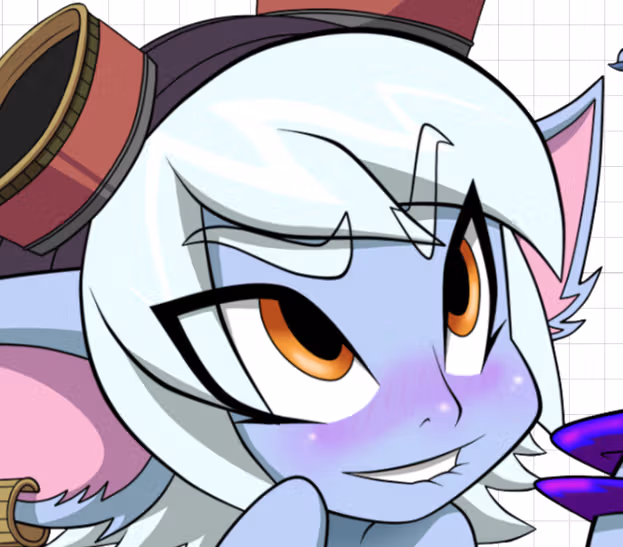 Yordle Spread Legs Furry Girl Sticker | League of Legends Vinyl-Sticker NSFW nsfw sticker,stickers,Yordle sticker,League of Legends stickers,furry sticker