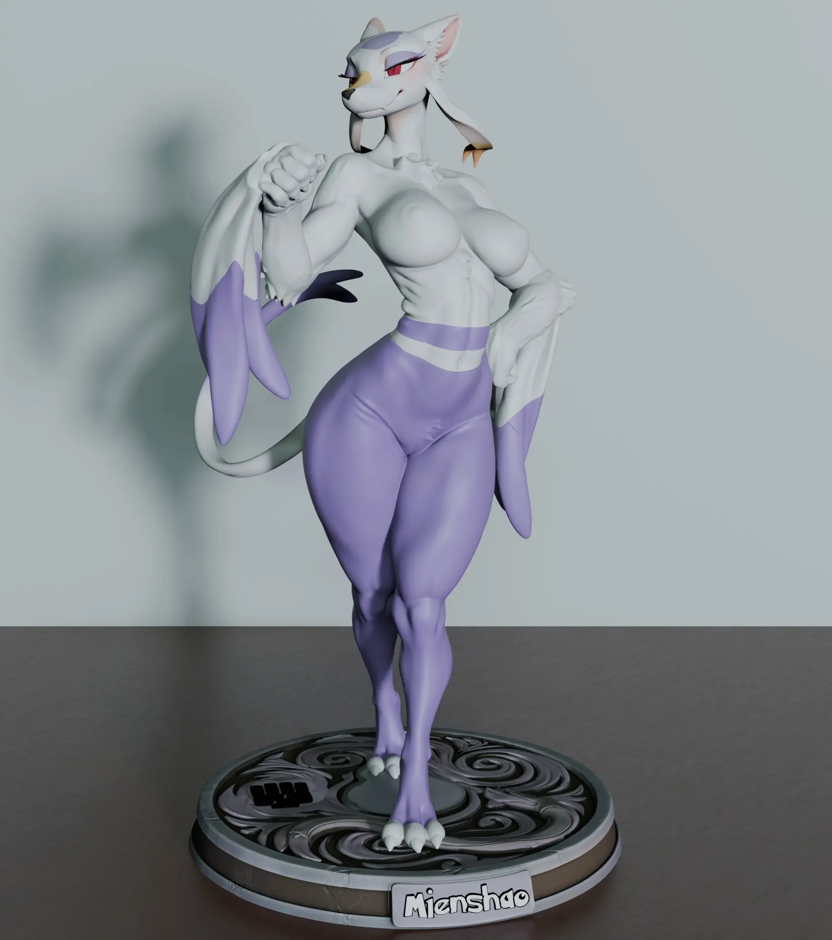 Mienshao Statue | Pokemon Fanart von SpiderFlameFigures NSFW 3d printed statue,3d printed,nsfw statue,3d printed figure,Mienshao statue,Pokemon statue,furry statue