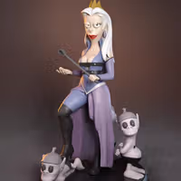 Dagmar Statue | Disenchantment Fan Art by TorridaMinis SFW,NSFW 3d printed,3d printed statue,nsfw statue,3d printed figure,Disenchantment Statue,Dagmar Statue