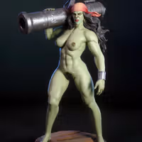 Statue Boomka The Orc Pirate | DnD Fan art par TorridaMinis SFW,NSFW 3d printed,3d printed statue,nsfw statue,3d printed figure,Boomka The Orc Pirate Statue,dnd Statue
