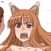 Holo Drink NSFW Sticker | Spice and Wolf Vinyl Sticker NSFW spice and wolf ,Holo sticker,nsfw sticker,stickers,furry sticker