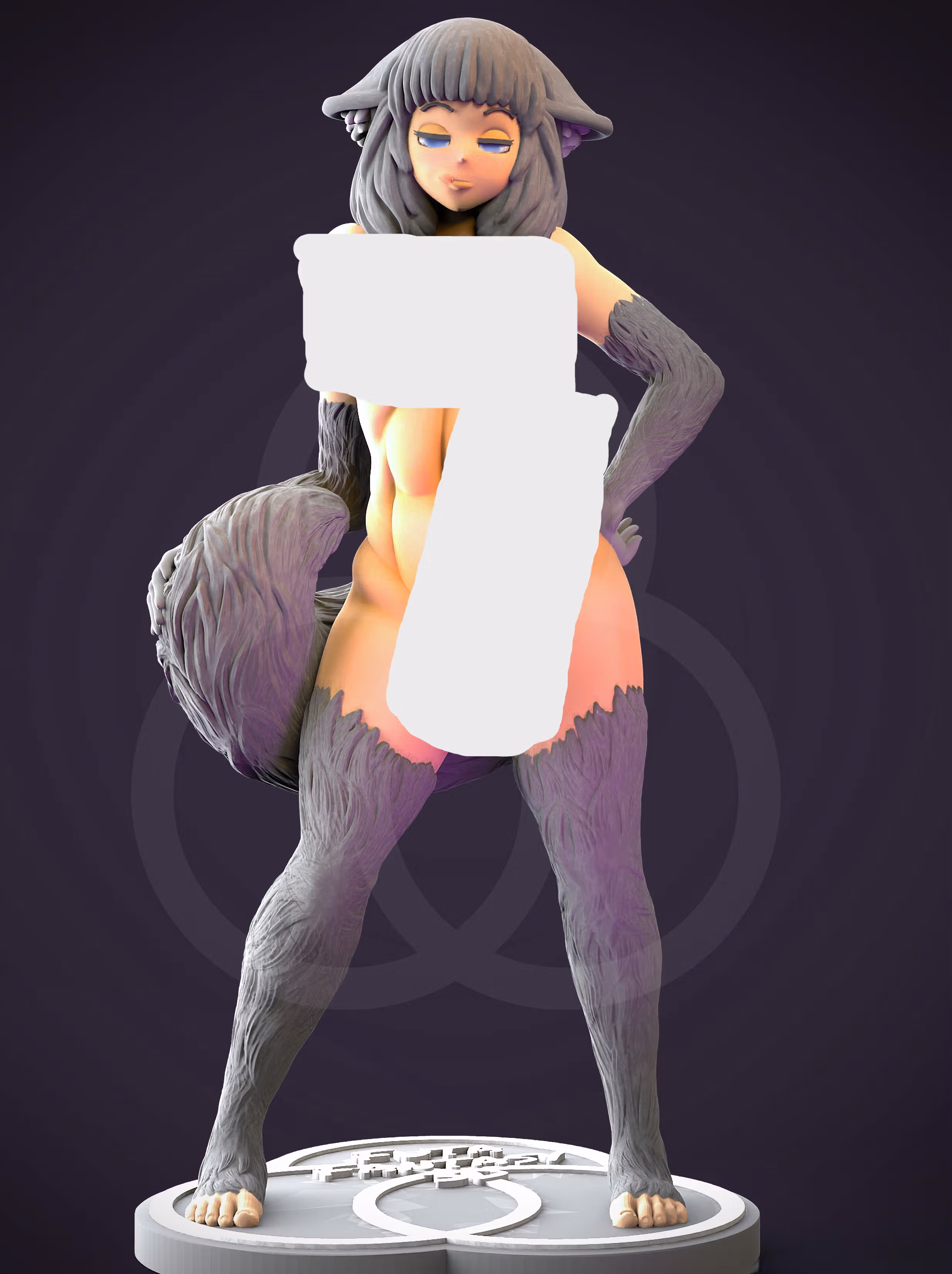 Furry Sexy Futa Statue | Original Fan Art by FutaFantasy Futa 3d printed statue,3d printed,nsfw statue,3d printed figure,Furry Sexy Statue,futa statue,futa figurines,futanari figurines,futanari statue,original statue