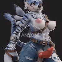 WereGarurumon Statue | Digion Fan Art by Anyonensfw SFW,NSFW,Futa 3d printed,3d printed statue,nsfw statue,futa statue,WereGarurumon Statue,Digion Statue,futa figurines,futanari figurines,futanari statue,furry statue
