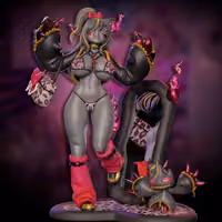 Gyaru Mega Banette Furry Statue | Pokemon Fan Art by Onagaba SFW,NSFW,Futa 3d printed statue,3d printed,3d printed figure,Banette Statue,Pokémon Statue,nsfw statue,furry statue