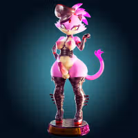 Blaze the Cat Statue | Sonic Fan Art by Officer Rhu SFW,NSFW,Futa 3d printed,Blaze the Cat statue,futa statue,Sonic statue,furry statue,nsfw statue,futa figurines,futanari figurines,futanari statue
