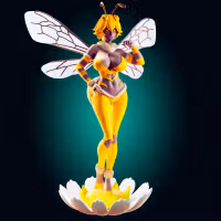 Bee Waifu Girl Statue | Monster Girl Fan Art by Officer Rhu SFW,NSFW,Futa 3d printed,Bee Waifu Girl statue,futa statue,Monster Girl statue,furry statue,nsfw statue,futa figurines,futanari figurines,futanari statue