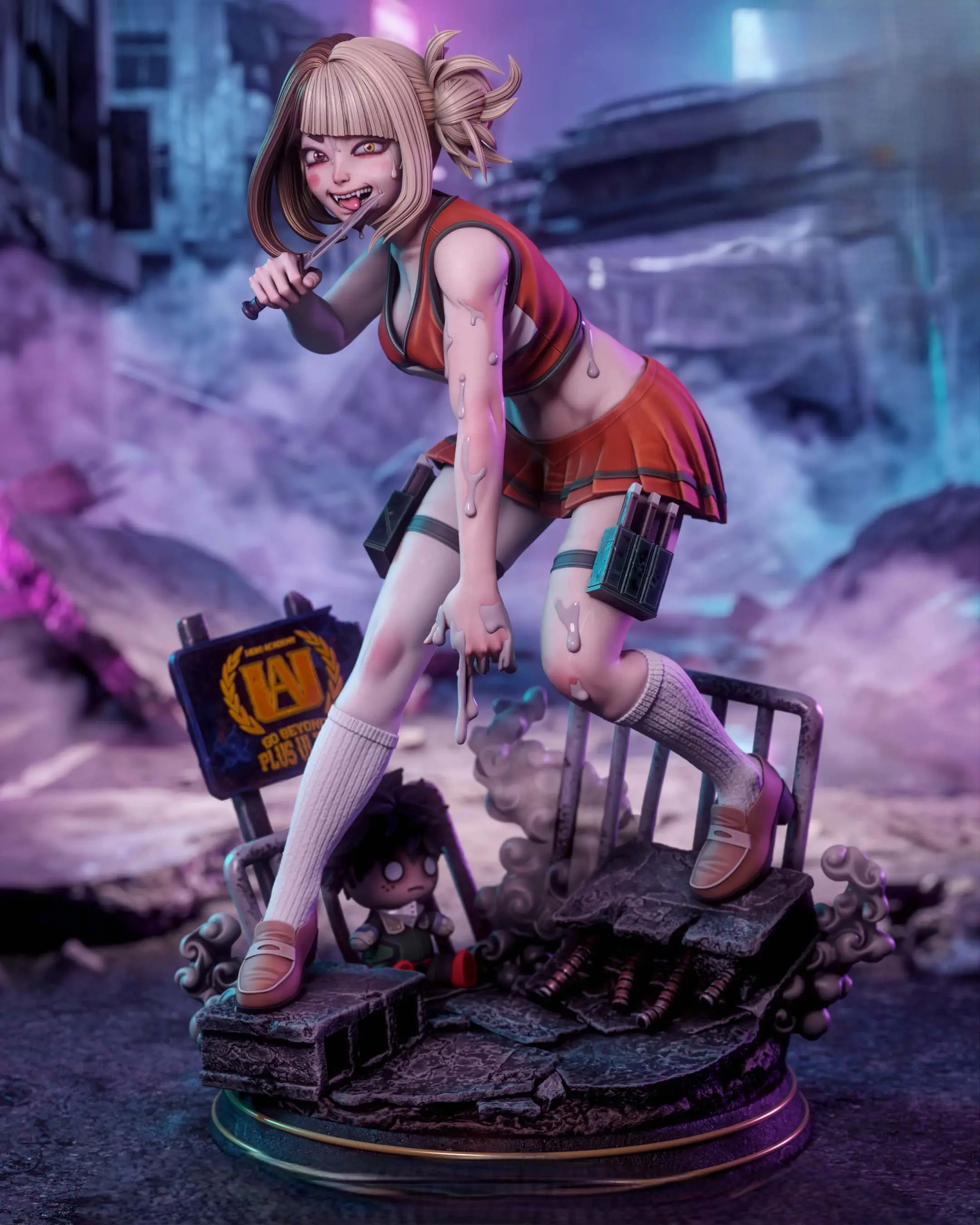 Himiko Toga Statue | My Hero Academia Fan Art by 3Dmoonn SFW 3d printed,3d printed statue,Himiko Toga Statue,My Hero Academia statue,3d printed figure