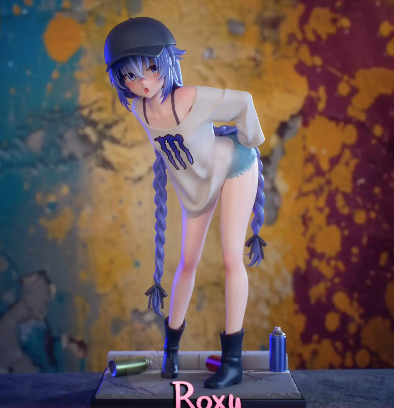 Roxy Urban Statue | Mushoku Tensei Fan Art by EggmaStudios SFW,NSFW 3d printed statue,3d printed,3d printed figure,Roxy Urban Statue,Mushoku Tensei Statue,nsfw statue