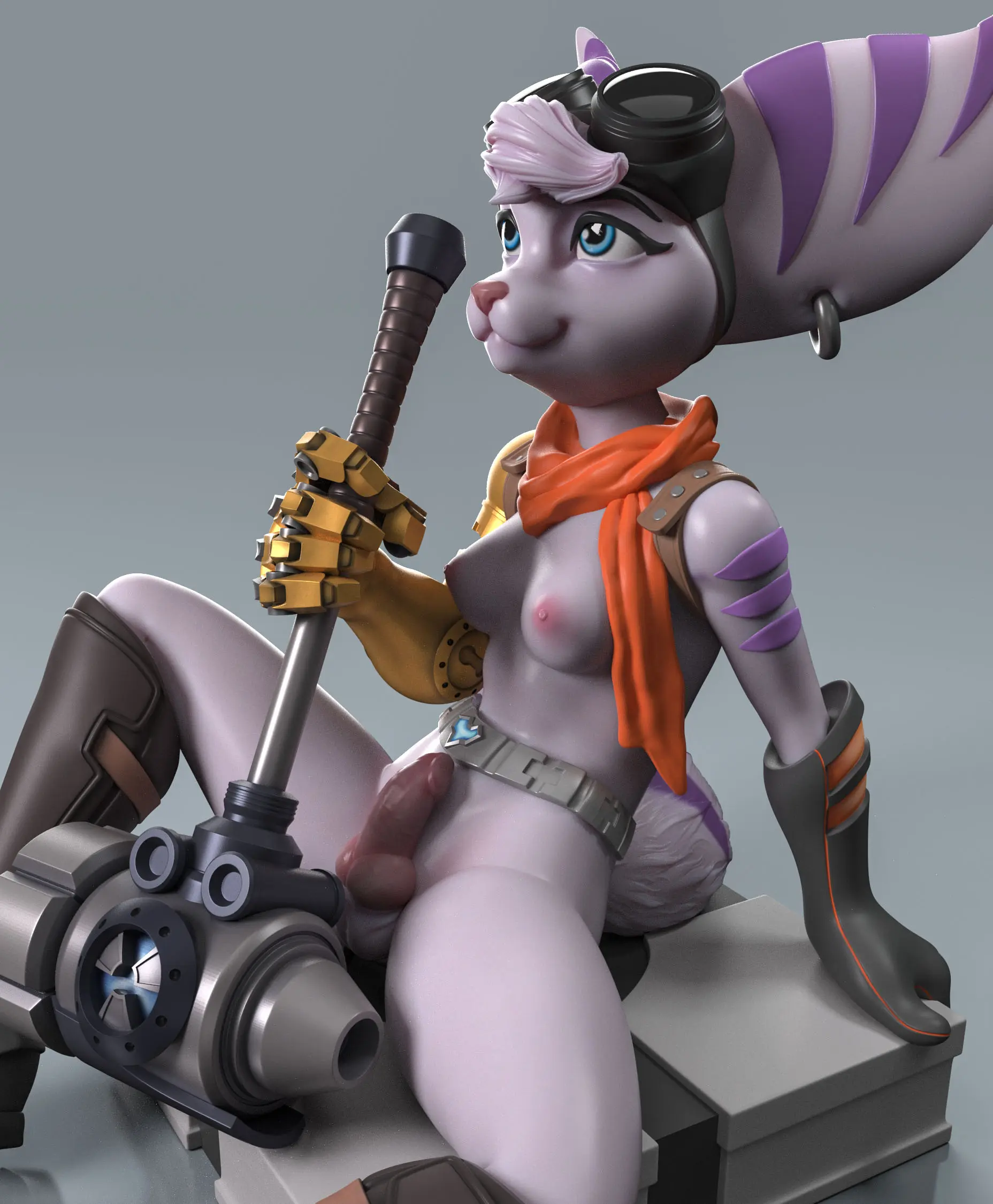 Rivet Statue | Ratchet And Clank Fanart von Anyonensfw SFW,NSFW,Futa 3d printed statue,3d printed,nsfw statue,3d printed figure,furry statue,Rivet Statue,Ratchet And Clank statue ,futanari figurines,futanari statue,futa statue,futa figurines