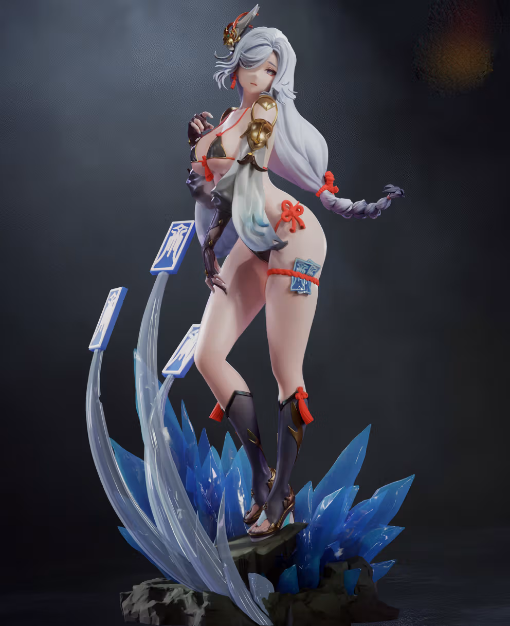 Estatua Shenhe | Genshin Impact Fan art por CW Studios SFW,NSFW 3d printed statue,Shenhe statue,3d printed,Genshin Impact Statue,3d printed figure,nsfw statue