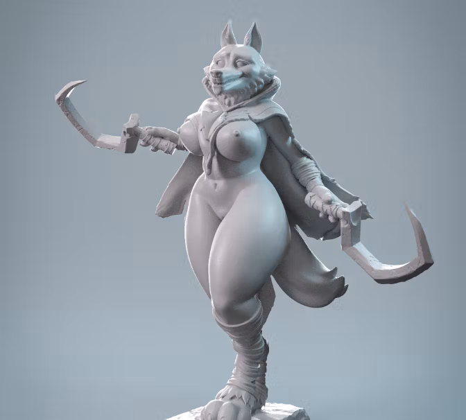 Bad Wolf Statue | Puss in Boots Fan Art by Anyonensfw SFW,NSFW,Futa 3d printed,3d printed statue,Bad Wolf Statue,Puss in Boots,furry statue,nsfw statue,futa statue,futa figurines,futanari figurines,futanari statue