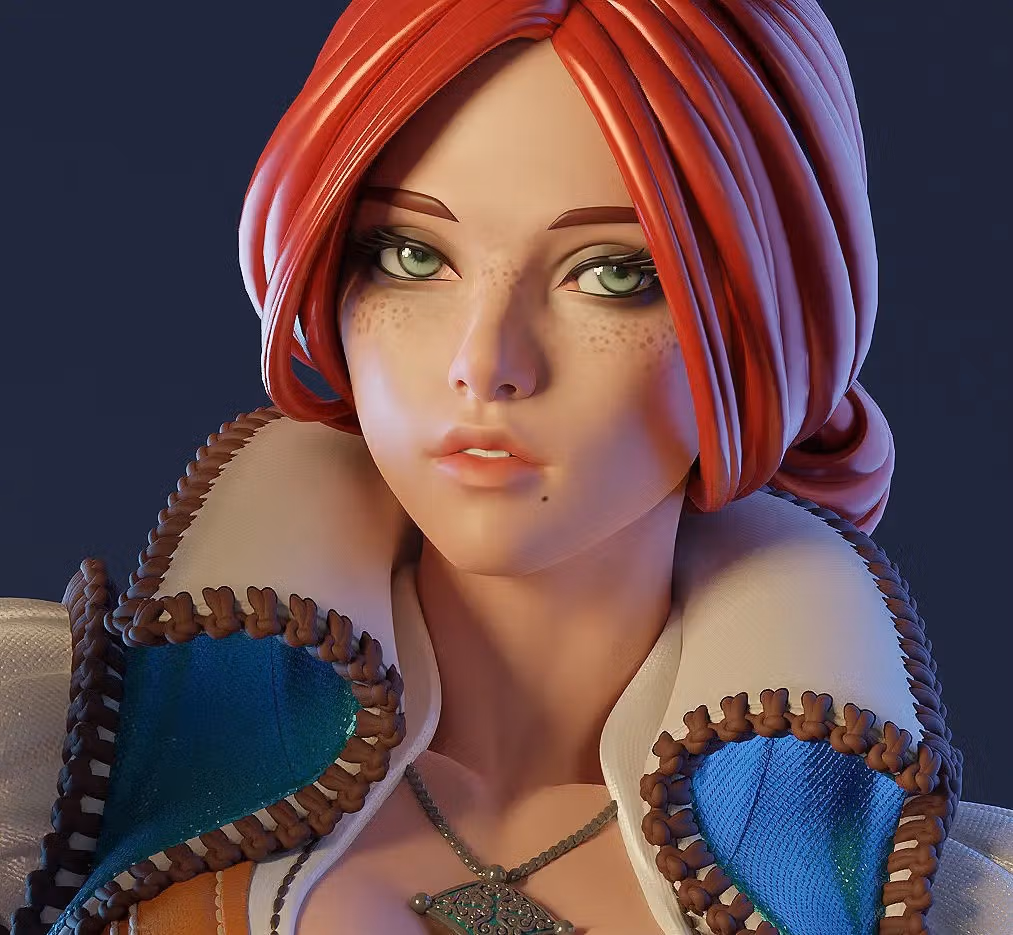 Triss Merigold Statue | The Witcher Fan Art by E.S Monster SFW,NSFW 3d printed statue,3d printed,nsfw statue,3d printed figure,Triss Merigold Statue,The Witcher Statue 