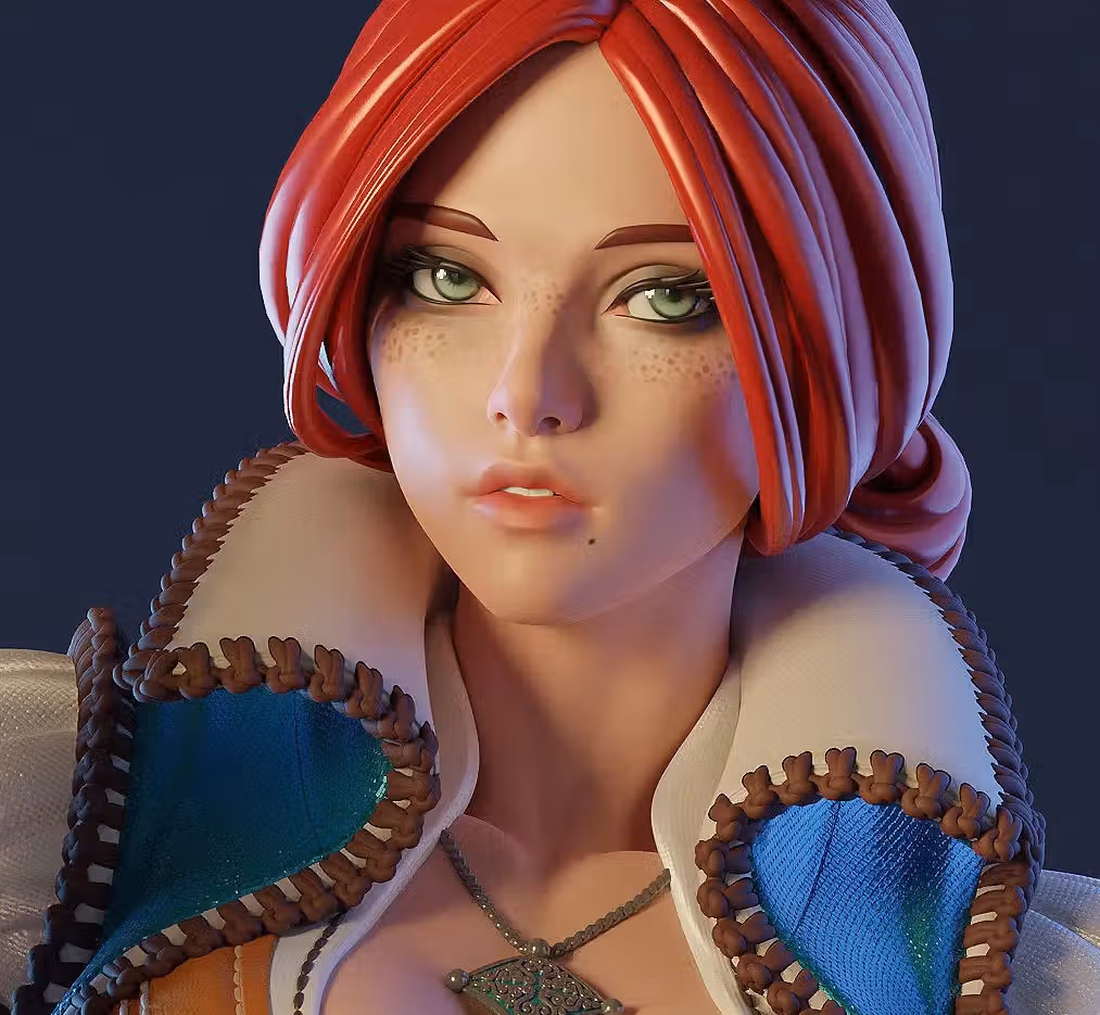 Triss Merigold Statue | The Witcher Fan Art by E.S Monster SFW,NSFW 3d printed statue,3d printed,nsfw statue,3d printed figure,Triss Merigold Statue,The Witcher Statue 