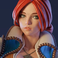 Triss Merigold Statue | The Witcher Fan Art by E.S Monster SFW,NSFW 3d printed statue,3d printed,nsfw statue,3d printed figure,Triss Merigold Statue,The Witcher Statue