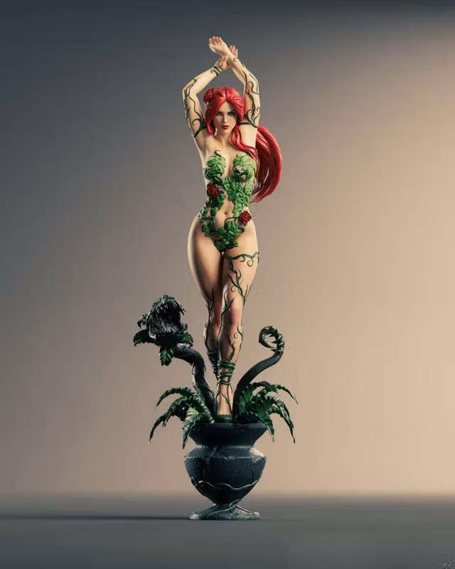 Statue Poison Ivy | DC Fan art par Abe3D SFW,NSFW 3d printed statue,poison ivy,dc,3d printed figure,3d printed,nsfw statue