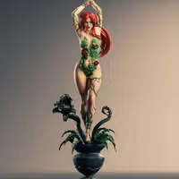 Statue Poison Ivy | DC Fan art par Abe3D SFW,NSFW 3d printed statue,poison ivy,dc,3d printed figure,3d printed,nsfw statue