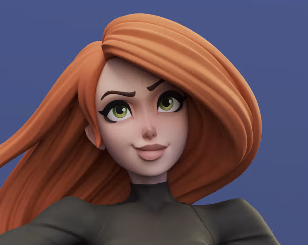 Kim Possible Statue | Kim Possible Fan Art by Dinamuuu3d SFW,NSFW 3d printed statue,3d printed,Kim Possible Statue ,3d printed figure,nsfw statue
