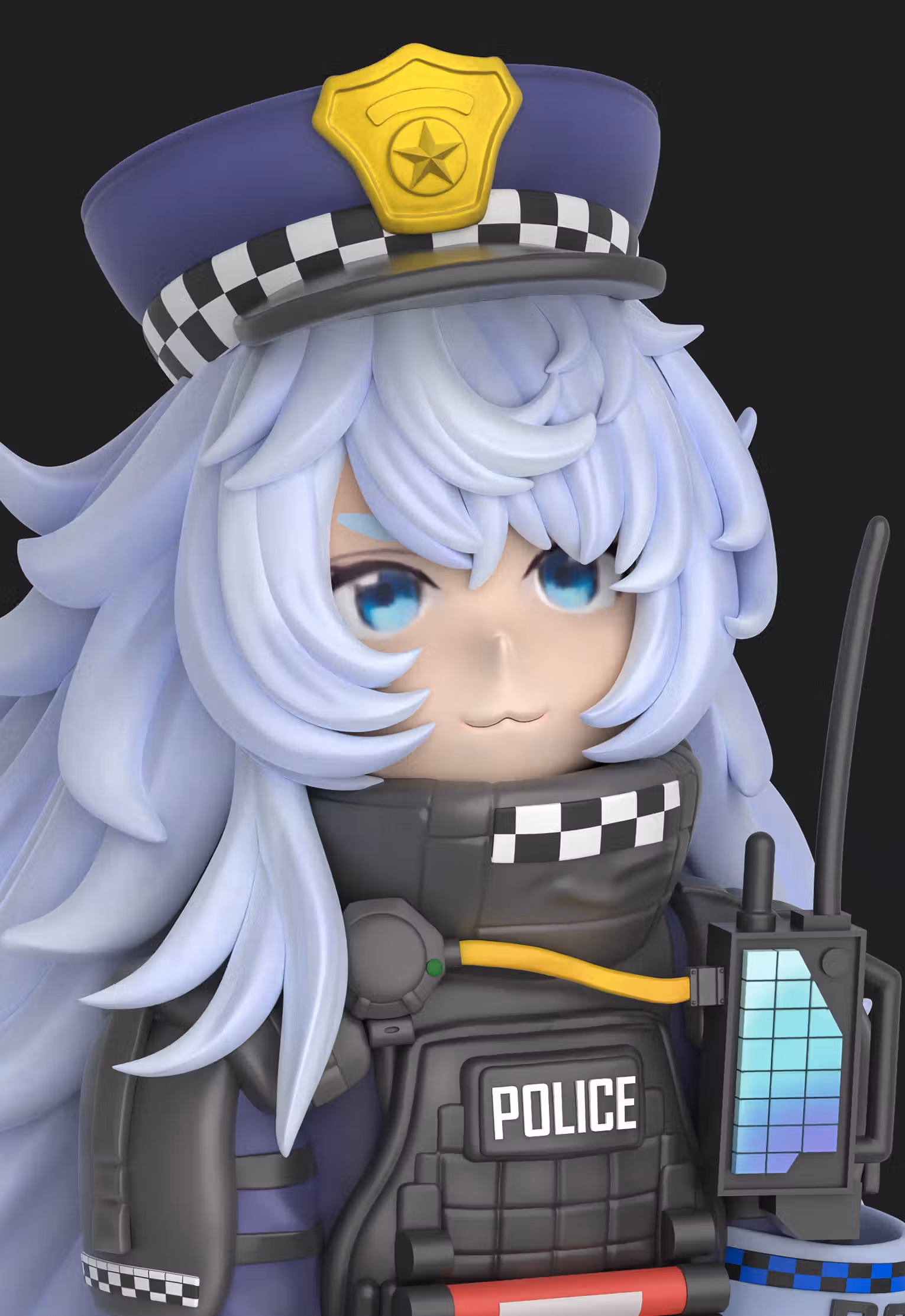 Poli Police Squad Statue | NIKKE Fan Art by Sin3Dstudio  SFW 3d printed statue,Poli Police Squad statue,NIKKE statue,3d printed figure,3d printed