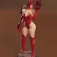 Statue Scarlet Witch | Marvel Fan art par Abe3D SFW,NSFW 3d printed statue,Scarlet Witch Statue,Marvel statue,3d printed figure,3d printed,nsfw statue