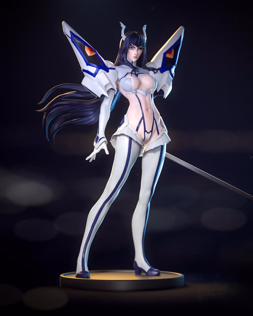 Satsuki Kiryuin Statue | Kill la Kill Fan Art by Nympha3D SFW,NSFW 3d printed statue,nsfw statue,Satsuki Kiryuin statue,Kill la Kill statue,3d printed figure,3d printed