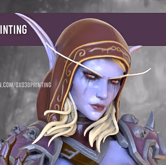 Sylvanas Windrunner Statue | World of Warcraft Fanart von OXO3D SFW,NSFW 3d printed statue,3d printed,nsfw statue,3d printed figure,Sylvanas Windrunner Statue,World of Warcraft Statue