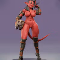 Karlach Statue | Baldur's Gate 3 Fanart von Jigglystix SFW,NSFW,Futa 3d printed statue,3d printed,nsfw statue,3d printed figure,futa statue,Karlach Statue,Baldur's Gate Statue,futa figurines,futanari figurines,futanari statue