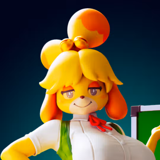 Isabelle Statue | Animal Crossing Fan Art by Officer Rhu SFW,NSFW,Futa 3d printed statue,3d printed,nsfw statue,furry statue,Isabelle Statue,Animal Crossing Statue,futa statue,futa figurines,futanari figurines,futanari statue