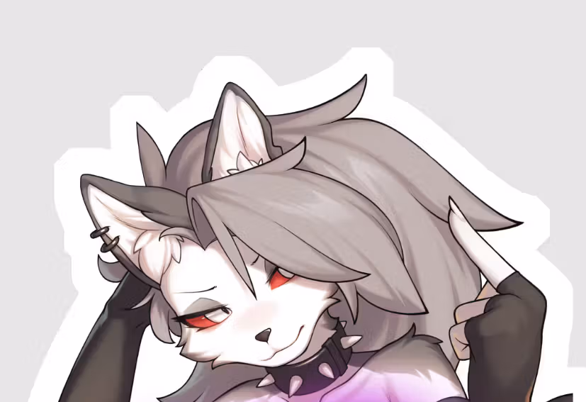 Loona v1 Sticker | Helluva Boss Vinyl Sticker NSFW furry sticker,Helluva Boss sticker,nsfw sticker,stickers,loona nsfw