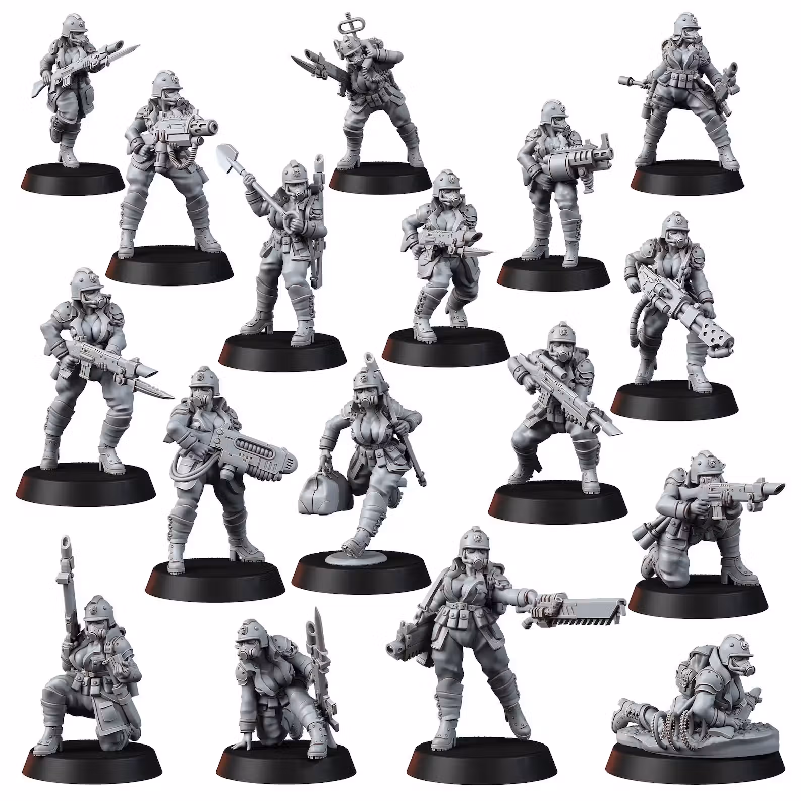 Cult of Death Mega Pack Miniature | 40k Fan Art by Across the Realms SFW 3d printed miniature,3d printed,miniature,sfw miniature,warhammer 40k,40k miniature,Cult of Death,Grimdark