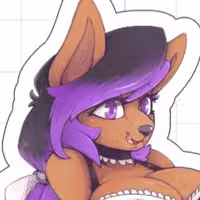 Maid 2 furry girl Sticker | Original Vinyl Sticker SFW maid furry,furry sticker,maid sticker,sfw sticker