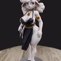 Lanolin Statue | Sonic the Hedgehog Fan Art by Anyonensfw SFW,NSFW,Futa 3d printed statue,3d printed,nsfw statue,3d printed figure,furry statue,Lanolin Statue,Sonic the Hedgehog Statue,futanari figurines,futanari statue,futa statue,futa figurines
