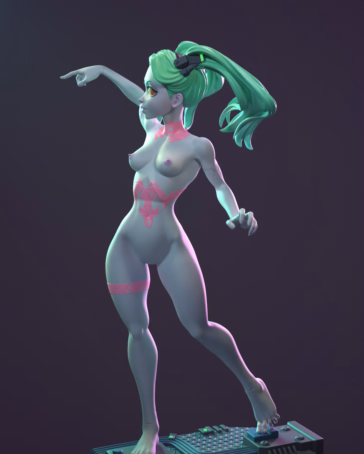 Rebecca Statue | Cyberpunk Edgerunners Fanart von Dinamuuu3d SFW,NSFW 3d printed statue,3d printed,Rebecca Statue ,3d printed figure,nsfw statue,Cyberpunk Edgerunners statue