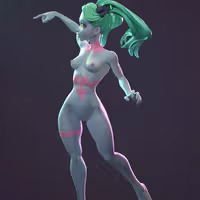 Rebecca Statue | Cyberpunk Edgerunners Fanart von Dinamuuu3d SFW,NSFW 3d printed statue,3d printed,Rebecca Statue ,3d printed figure,nsfw statue,Cyberpunk Edgerunners statue