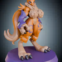Renamon Statue | Digimon Fan Art by Heraldo Sculpt SFW,NSFW 3d printed statue,3d printed,Renamon Statue,Digimon Statue,furry statue,nsfw statue