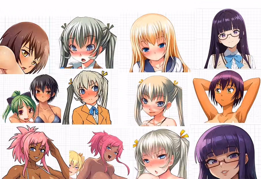 Futabu Girl Pack Sticker | Futabu Futanari Stickers Ecchi Cartoon Futa futa sticker,futanari sticker,nsfw sticker,Sumika sticker,Mao sticker,Ellen sticker,Aya sticker,Sera sticker