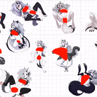 Loona 2 Mega Pack Sticker | Helluva Boss Vinyl Sticker NSFW furry sticker,Helluva Boss sticker,nsfw sticker,loona sticker,stickers